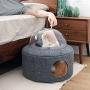 lianth Cat House Space Capsule Skylight Design Removable and Breathable Cat Nest
