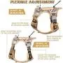 PETAGE Tactical Service Dog Harness No Pull, Reflective Military Dog Harness with Handle, Service Dog Vest with Pet Safety Belt, Adjustable Working Pet Vest Easy Control for Small Medium Large Dogs