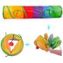 YNNG Cat Tunnel Pet Tube Collapsible Play Toy Puzzle Exercising Hiding Training with Fun Ball and 2 Peek Hole for Indoor Outdoor Toys