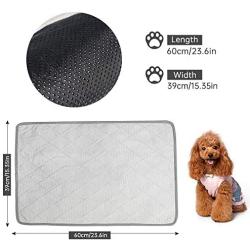 BFACCIA Washable Pee Pads for Dogs Resuable Dog Pee Pad Waterproof and Absorbent Travel Leak-Proof Dog Puppy Training Pads,Protects Floors and Rugs,Easy Cleanup (M-Grey)