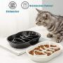 DotPet Cats Slow Feeder Bowl, Unique Fish-Bone Fun Interactive Design Ceramic Cat Dog Anti-Gulping Healthy Eating Diet Slow Feeder Ceramic Cat Bowl, Against Bloat, Indigestion and Obesity