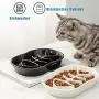 DotPet Cats Slow Feeder Bowl, Unique Fish-Bone Fun Interactive Design Ceramic Cat Dog Anti-Gulping Healthy Eating Diet Slow Feeder Ceramic Cat Bowl, Against Bloat, Indigestion and Obesity