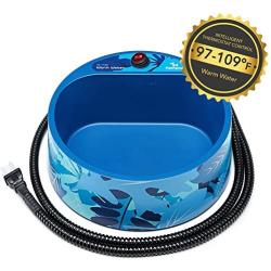 Petfactors Heated Pet Bowl, Outdoor Pet Thermal Water Bowl, Dog Cat Heated Water Bowl with 69 Inch Chew Resistant Cord and Waterproof ON/Off Switch