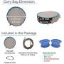 SEACPRO Food Grade Silicone Portable Collapsible Pet Bowl with Carabiner and Shoulder Strap, Set of Two Bowls for Hiking, Camping, and Traveling, Safe for Feeding Dogs Cats with Food and Water