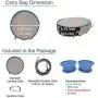 SEACPRO Food Grade Silicone Portable Collapsible Pet Bowl with Carabiner and Shoulder Strap, Set of Two Bowls for Hiking, Camping, and Traveling, Safe for Feeding Dogs Cats with Food and Water SEACPRO Food Grade Silicone Portable Collapsible Pet Bowl with Carabiner and Shoulder Strap, Set of Two Bowls for Hiking, Camping, and Traveling, Safe for Feeding Dogs Cats with Food and Water