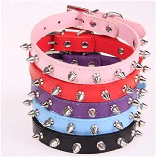 Chenyouwen Pet Toys Great Cat Dog Rivet Collar Pet Accessory Collar, Size: M(Purple) (Color : Purple) Chenyouwen Pet Toys Great Cat Dog Rivet Collar Pet Accessory Collar, Size: M(Purple) (Color : Purple)