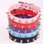 Chenyouwen Pet Toys Great Cat Dog Rivet Collar Pet Accessory Collar, Size: L(Purple) (Color : Blue)