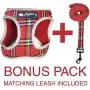 Petfino Step-in Dog Harness with Matching Leash for Extra Small to Medium Dogs All Weather Soft Breathable Mesh for Ultra Comfort Reflective Plaid Red Petfino Step-in Dog Harness with Matching Leash for Extra Small to Medium Dogs All Weather Soft Breathable Mesh for Ultra Comfort Reflective Plaid Red
