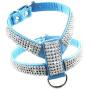 PETCARE Sparkly Rhinestone Bling Dog Harness Leash Set Soft Leather Shining Diamonds Pet Collar Harness Vest for Puppy Small Dogs Cats