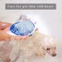 Fantye 2 Pcs Dog Grooming Brush, Pet Bash Brush Rubber Dog Brush Cat Rubber Comb Grooming Tool with Adjustable Ring Handle