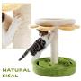 Made4Pets Cat Tree, Three-in-one Cat Scratching Post, Sunflower Shape Cat Lounge Bed with Cat Funny Balls for Small to Adult Cats