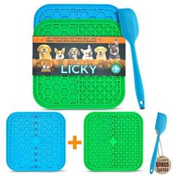 LICKY Dog Lick mat - Dog Licking mat Slow Feeder - Dog Lick pad mat - Dog Lick mat for Anxiety - Highly Recommend Dog Licking pad - Dog Licking Toy Keeps Them Busy