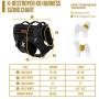 OneTigris Large Tactical Dog Harness, No Pulling Adjustable Dog Vest Harness, Heavy Duty Dog Harness with 3 Handles(Coyote Brown,Black)