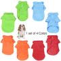 KINGMAS 4 Pack Dog Shirts Pet Puppy T-Shirt Clothes Outfit Apparel Coats Tops