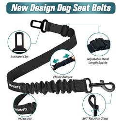 Dog Seat Belt,2 Pack Pet Car Seat Belts Adjustable Heavy Duty & Elastic Vehicle Dog Safety Belt Harness for Travel Daily Use - Compatible with Any Pet Harness