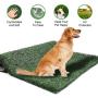 KZNANZN 2 Packs Dog Grass Pad Artificial Grass (25x20), Dog Grass Pee Mats for Indoor Outdoor Use,Puppy Training Washable Replacement Turf - with a Dog Poop Shovel