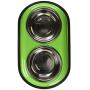 Iconic Pet 4 Cup Color Splash Stainless Steel Double Diner for Dog/Cat