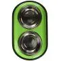 Iconic Pet 4 Cup Color Splash Stainless Steel Double Diner for Dog/Cat