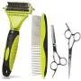 YAKAON Pet Grooming Kits, 4-in-1 Dual Sided Undercoat Rake, 2 pairs of Stainless Steel Pet Scissors with Comb Pet Grooming Tools for Dogs, Cats and Other Pets YAKAON Pet Grooming Kits, 4-in-1 Dual Sided Undercoat Rake, 2 pairs of Stainless Steel Pet Scissors with Comb Pet Grooming Tools for Dogs, Cats and Other Pets