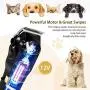 OMORC Dog Clippers with 12V High Power for Thick Coats, Professional Heavy Duty Dog Grooming Kit, Plug-in & Quiet Pet Clippers with 8 Comb Guides, 1 Scissor, 1 Comb, 1 Cleaning Brush