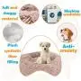 Houseables Comfort & Anti-Anxiety Dog Bed, Beds for Dogs, 30” x 30” x 5”, Beige, Round, Cuddler, Plush Donut Pillow, Cats, Puppy, Snuggle, Slumber Ball, Doggy Nest, Burrow, Washable, Self-Warming