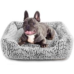 Hollypet Pet Bed, Self-Warming Bed for Cat and Small Medium-Sized Dog Puppy Rectangle Plush Sofa, Gray