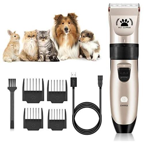 ICHECKEY Dog Clippers Professional Dog Shaver Clippers Dog Grooming Kit Cordless Trimmers Clippers Quiet Pet Clippers Low Noise Rechargeable Electric Pet Clipper for Dogs Cats Petsa and Other Animal