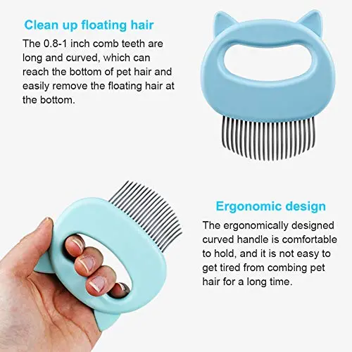 2 Pcs Cat Dog Comb Pet Grooming Massage Tool, Cat Dog Brush Pet Shell
