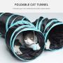 beststar 4 Way Cat Tunnel, Large Indoor Outdoor Collapsible Pet Toy Crinkle Tunnel Tube with Storage Bag for Cat, Dog, Puppy, Kitty, Kitten, Rabbit #81266