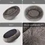 Calming Dog Bed Cat Bed Donut, Faux Fur Pet Bed Self-Warming Donut Cuddler, Comfortable Round Plush Dog Beds for Large Medium Dogs and Cats (24/32/36/44)