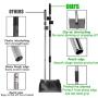 LUFFWELL Pooper Scooper for Large Dogs, Metal Aluminum Tray and Spade Poop Scoop Set with Adjustable Stainless Steel Long Handle, Pet Waste Removal Heavy Duty Poop Scooper
