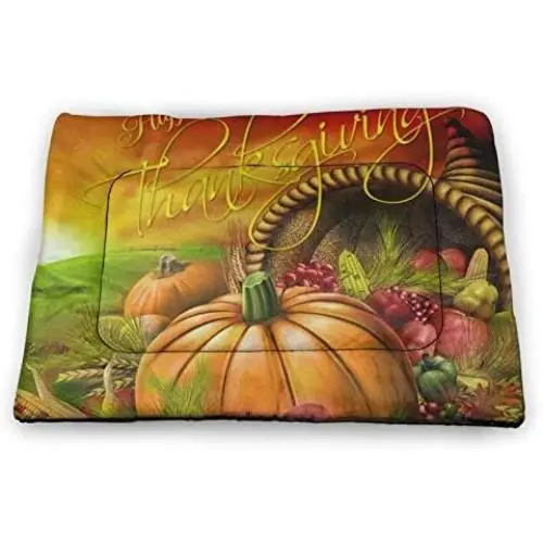 Small Dog Bed Puppy Pads Happy Thanksgiving Cornucopia With Pumpkin Fruit Dog Cat Bed Mat Washable Durable Pet Mattress For Dogs Cats Kitten Puppies Sleeping Cages Kennel Indoor Outdoor Indestructible Small Dog Bed Puppy Pads Happy Thanksgiving Cornucopia With Pumpkin Fruit Dog Cat Bed Mat Washable Durable Pet Mattress For Dogs Cats Kitten Puppies Sleeping Cages Kennel Indoor Outdoor Indestructible