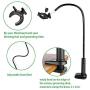 Dog Pet Grooming Table Hair Dryer Stand Holder Hands, Adjustable Flexible Third Arm Hose Tube Holder with Clamp (Black)
