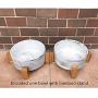 PICKME Ceramic Pet Bowls with Stand, Dog Cat Water Bowl and Food Dish -Heavy Weighted & No Tip Over Pet Comfort Feeding Bowls, Easy to Clean