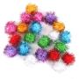 Jili Online Pack of 42 Colorful Glitter Pom Pom Balls Cat Kitten Play Toys forCrafts