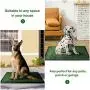 CHIFONG Dog Potty Pet Grass Pad 30'' x 20'' Dog Home Training Toilet Portable Relief System Grass Surface Dog Mat, Bite Resistant Turf Patch, Large Artificial Grass Turf Indoor Outdoor