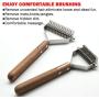 MEIBAI Pet Grooming Brush, Undercoat Rake Grooming Dematting Comb Professional Deshedding Tool for Dogs and Cats for Easy Mats & Tangles Removing