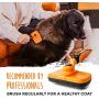 Mighty Paw Dog Grooming Brush | Durable Self-Cleaning Pet Brush. 100% Stainless Steel Soft Bent Bristles. Great for Removing Hair, Mats, & Tangles. Soft Ergonomic Handle for Extra Comfort