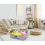 Geyecete Large Dog Toys Storage Bins-Foldable Fabric Trapezoid Organizer Boxes with Cotton Rope Handle,Collapsible Basket for Shelves,Dog Apparel