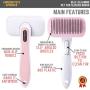 Emperor Pets Self Cleaning Slicker Brush for Dogs & Cats - Removes Tangled Hair, Undercoat Brush for Dogs, Dog Grooming Brush, Great Dog Brush for Shedding Long Hair Dog Brush Long Hair Cat Brush