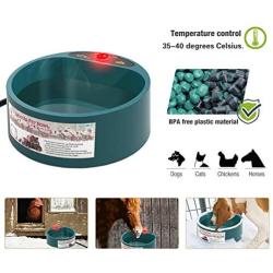 PETLESO Heated Dog Water Bowl - Outdoor Dog Water Bowl for Small to Large Dogs