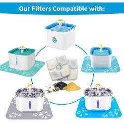 Tiumiso EZMioo Cat Water Fountain Filters, Pet Fountain Filter Triple Filtration System Replacement Filter, Concentrated Carbon Technology Filters for Automatic Flower Water Dispense (8pack, 8pack)