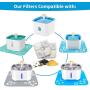 Tiumiao Cat Water Fountain Filters, Pet Fountain Filter Triple Filtration System Replacement Filter, Concentrated Carbon Technology Filters for Automatic Flower Water Dispense