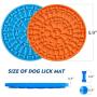 Kwispel Dog Lick Pad | Dog Puzzle Lick Mat with Clean Brush | Silicone Dog Slow Feeder Lick Mat with Super Suction for Pet Bathing, Grooming and Training