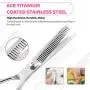 4CR Stainless Steel Dog Grooming Scissors Kit with Safe Round Tip, Professional Grooming Scissors for Cats, 5 in 1 Scissors Set, Pet Grooming Trimmer Kit Thinning Straight Curved Shears Comb for Pet