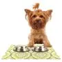 KESS InHouse Miranda MOL Yellow Tessellation Feeding Mat for Pet Bowl, 18 by 13-Inch