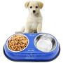 SMALLLEE_LUCKY_STORE Pet Feeding Watering Supplies Small Dog Bowl, Blue, Small
