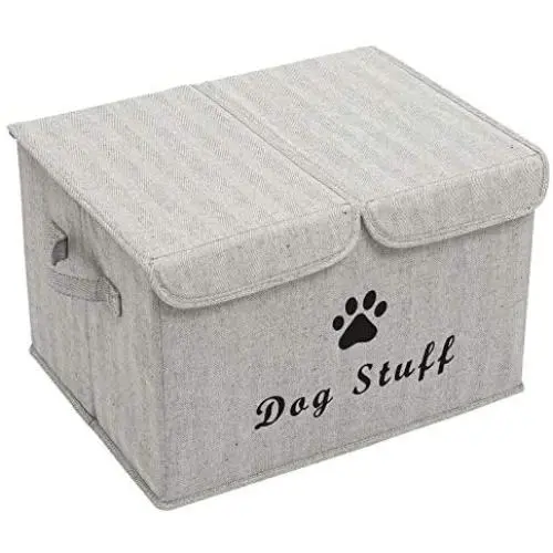 Brabtod Canvas Dog Toy Storage - for Dog Toy Basket for organizing Dog cat Toys and Dog Stuff-Light Grey Brabtod Canvas Dog Toy Storage - for Dog Toy Basket for organizing Dog cat Toys and Dog Stuff-Light Grey