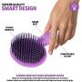 Round Bristle Pet Brush for Dogs and Cats - Gentle Grooming for Short or Long Hair - Soft Tool for Sensitive Skin Removes Dander, Dirt, and Detangles - Purple