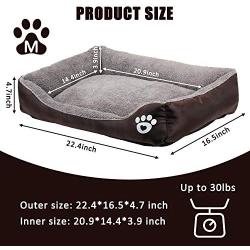 CPG DOTS Dog Bed, Super Soft Pet Sofa Bed Pillow Cats Bed, Non Slip Bottom Pet Lounger, Self Warming and Breathable Premium Pet Bedding